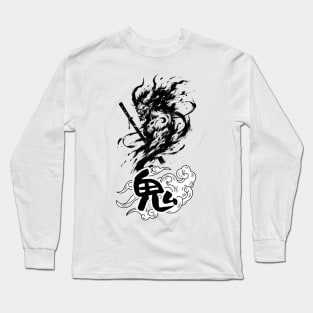 Fierce Oni Samurai Long Sleeve T-Shirt